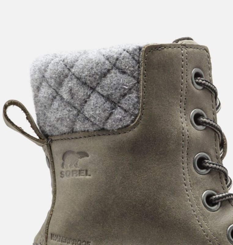 Sorel Dam Gummistövlar Svarta/Grå - Slimpack™ Ii Lace Duck Mid - GOX-016952